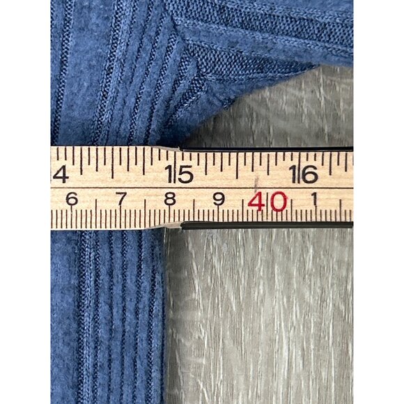 Aeropostale Ribbed Blue Button Front Long Sleeve Henley Top Size L - Picture 7 of 9